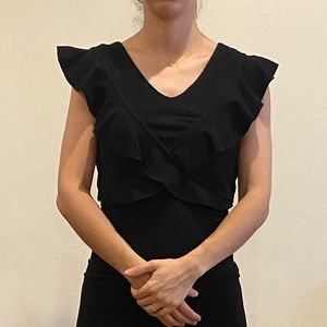 Urban Outfitters Sleeveless Ruffle crop top